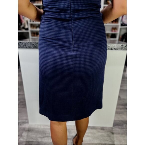 Fendi Navy Blue Silver Crystal Detail Sheath Dress $1750 - Picture 8 of 17